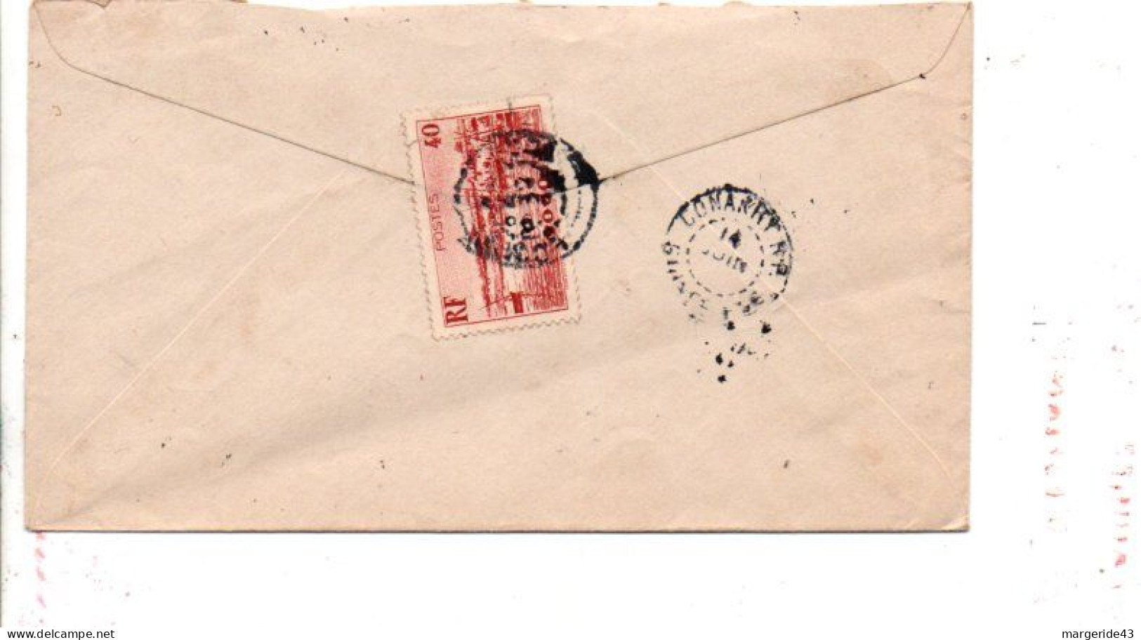 TOGO AFFRANCHISSEMENT COMPOSE SUR LETTRE DE LOME POUR LA FRANCE 1947 - Lettres & Documents