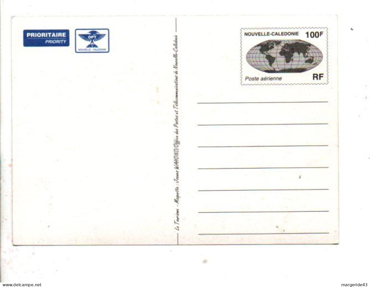 NOUVELLE CALEDONIE ENTIER CARTE TOURISME NEUF - Postal Stationery