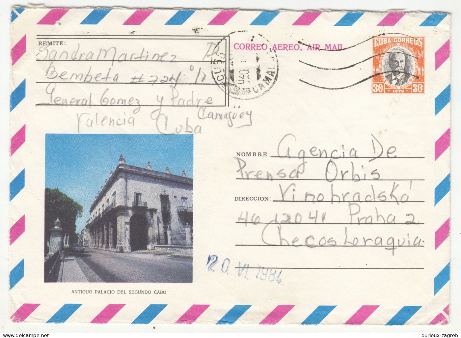 Antiguo Palacio Del Segundo Cabo Illustrated Postal Stationery Letter Cover Posted 1984? B230601 - Briefe U. Dokumente