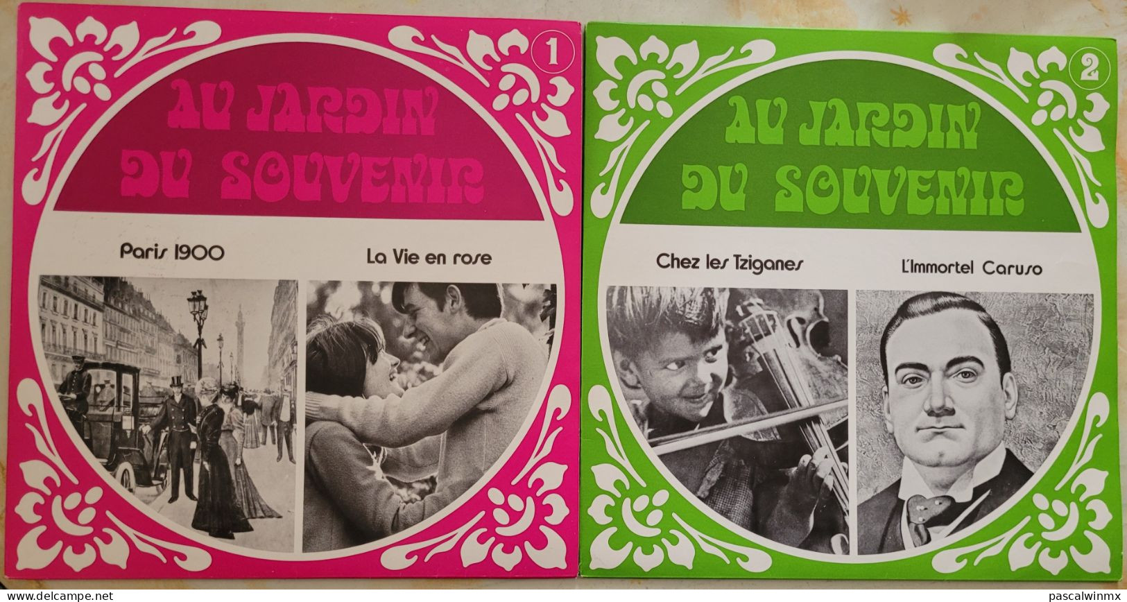 Coffret De 12 Disques Vinyl 33 Tours Au Jardin Du Souvenir - Compilaciones