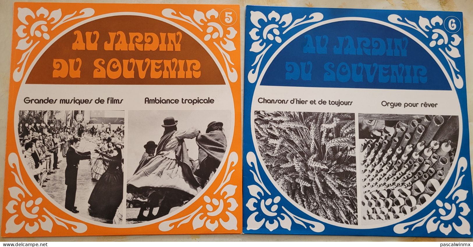 Coffret De 12 Disques Vinyl 33 Tours Au Jardin Du Souvenir - Compilations