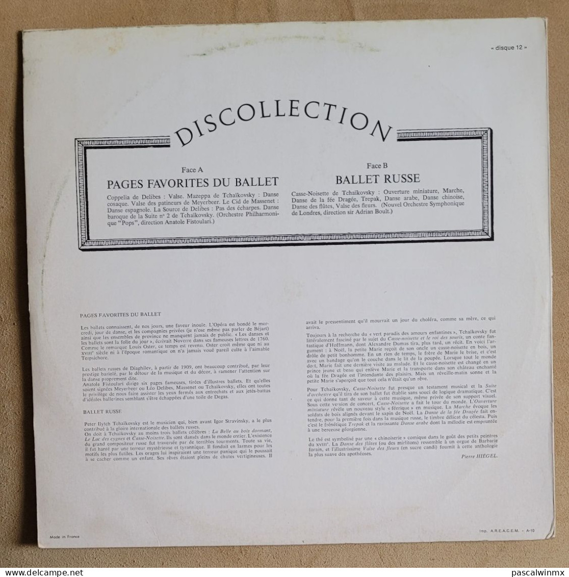 Série Complète de 12 VINYLS - DISCOLLECTION - Musique Classique