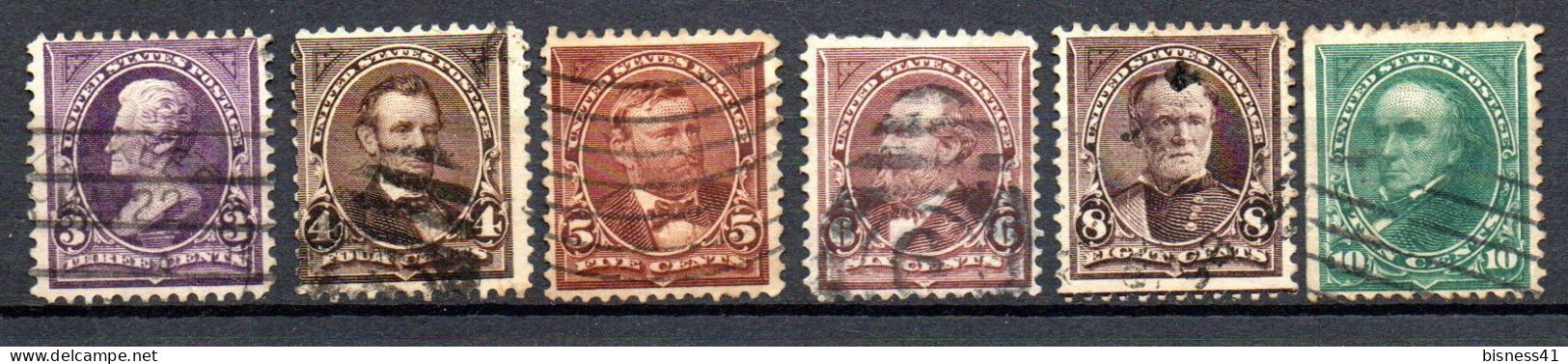 Col33 Etats Unis USA 1895 N° 112 à 117 Oblitéré Cote : 16,00€ - Used Stamps