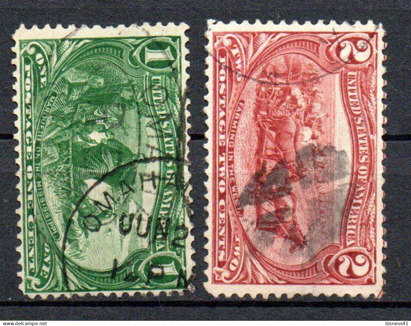 Col33 Etats Unis USA 1898 N° 129 & 130 Oblitéré Cote : 7,50€ - Used Stamps