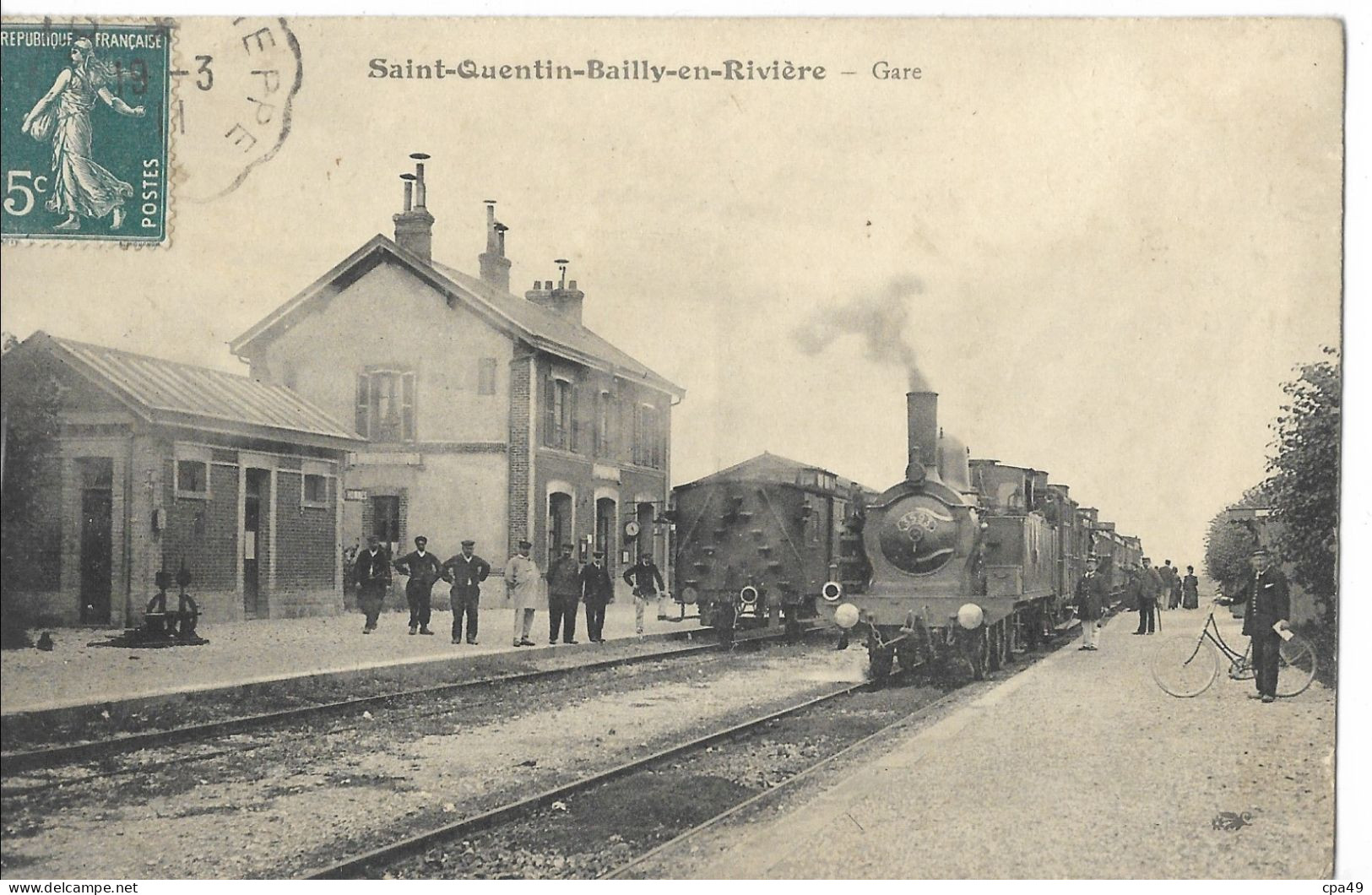 80    SAINT - QUENTIN - BAILLY - EN - RIVIERE    GARE - Autres & Non Classés