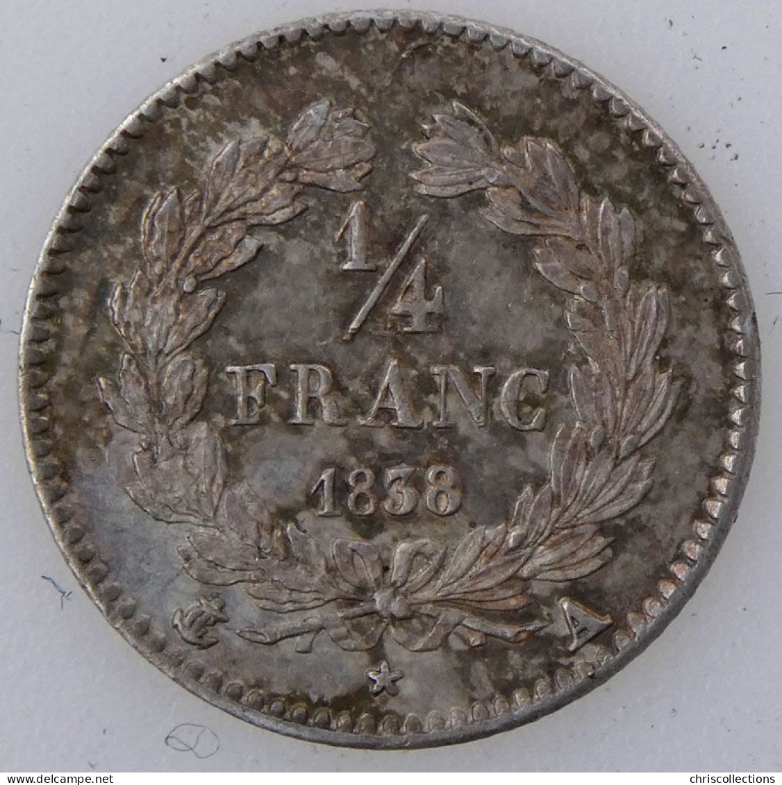 FRANCE - LOUIS PHILIPPE I - 1/4 Franc 1838A - TTB+ -- Gad. : 355 - 1/4 Franc