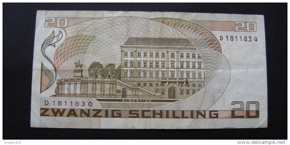 AUTRICHE 20 SCHILLING  Austria   BANKNOTES - Autriche
