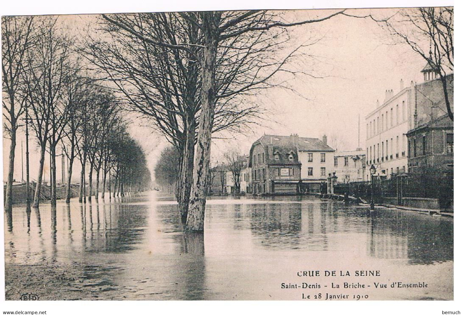 CPA INONDATION  La Seine à St Denis 1910 - Floods