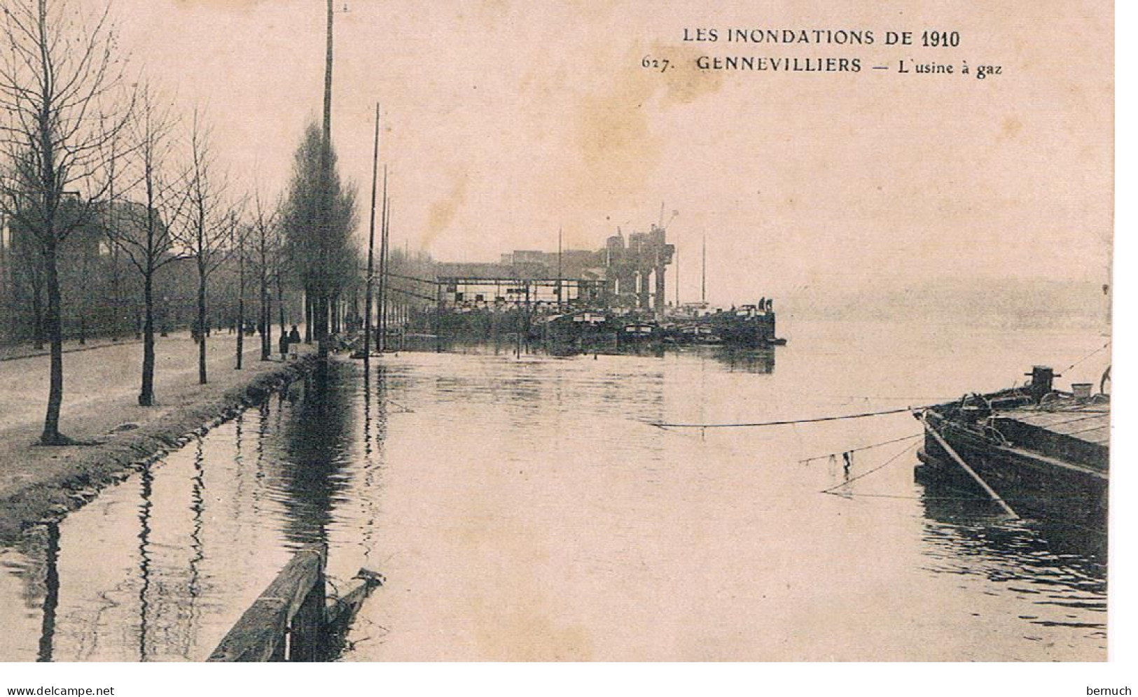 CPA INONDATION 1910 Gennevilliers - Floods