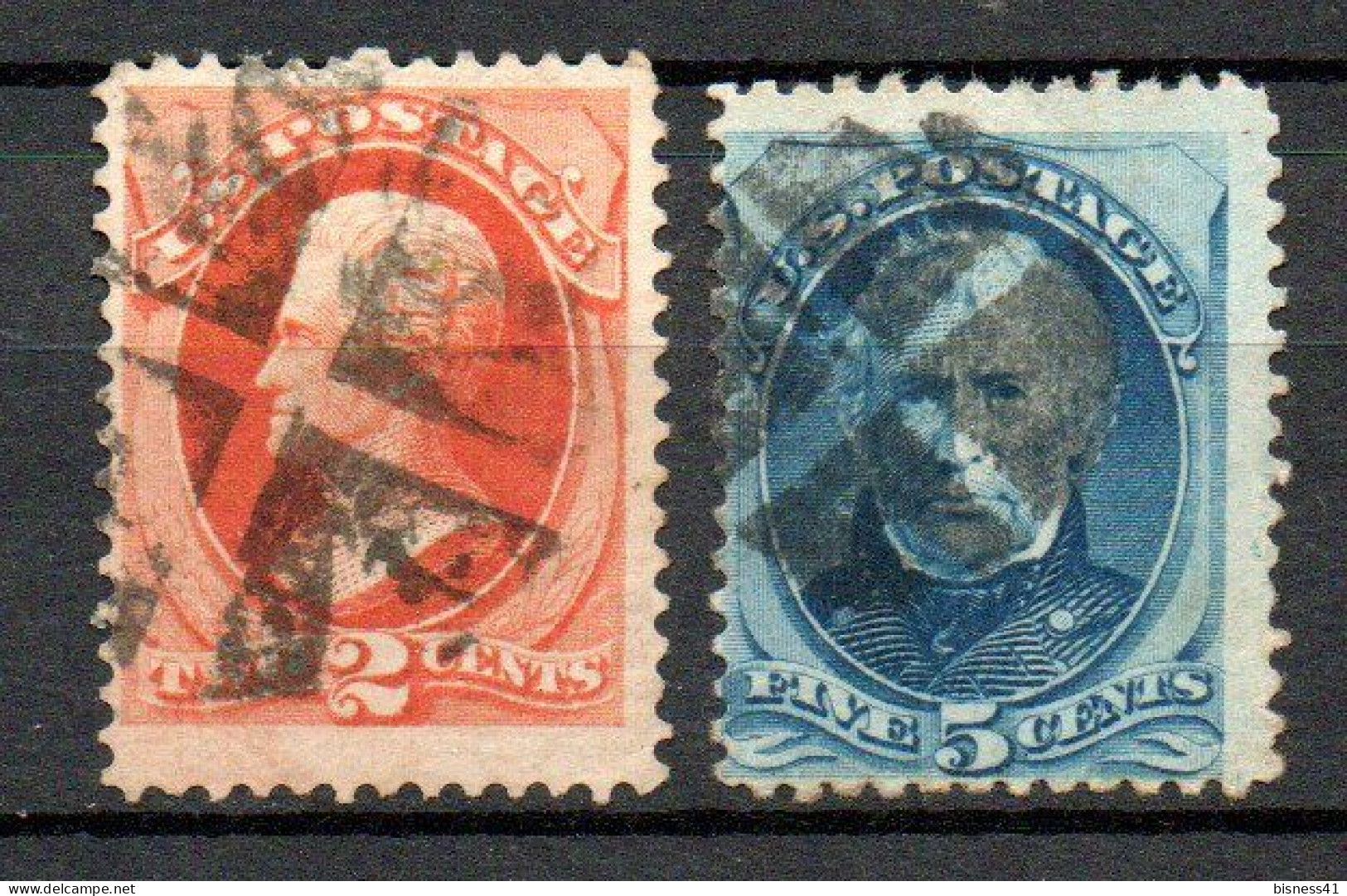 Col33 Etats Unis USA 1875 N° 58 & 59 Oblitéré Cote : 31,00€ - Used Stamps