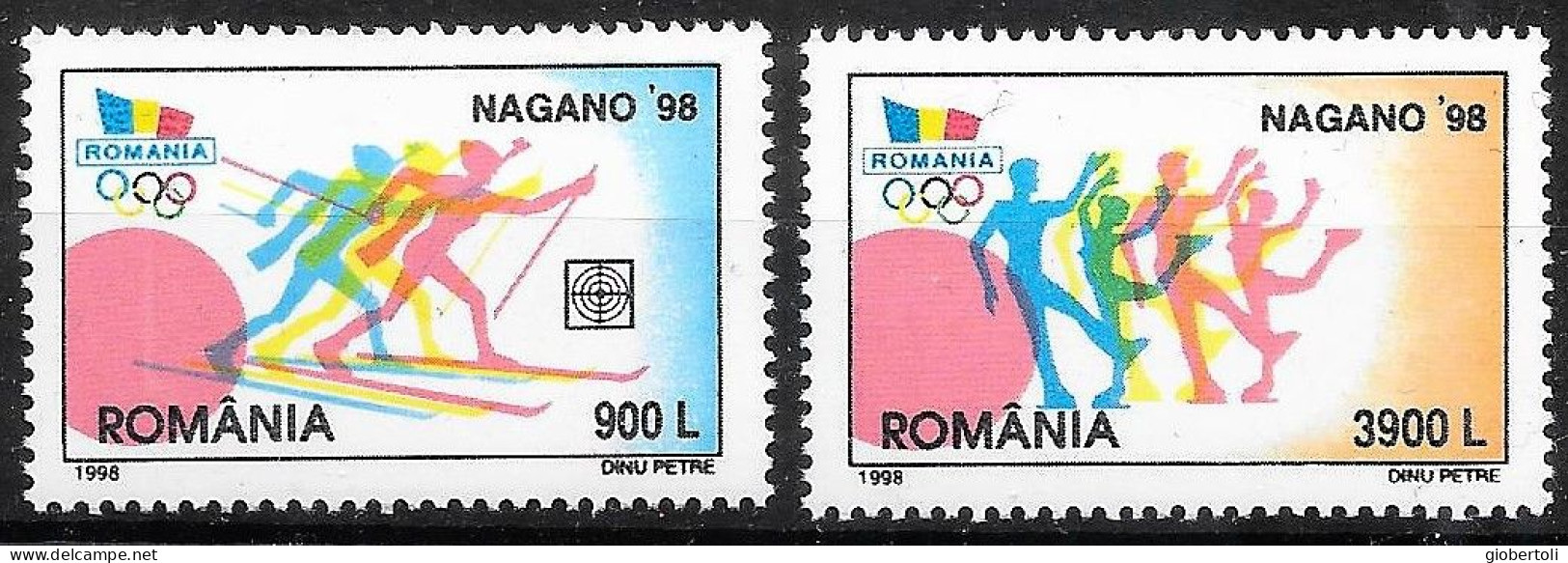 Romania/Roumanie: Atleti In Azione, Athletes In Action, Athlètes En Action - Hiver 1998: Nagano