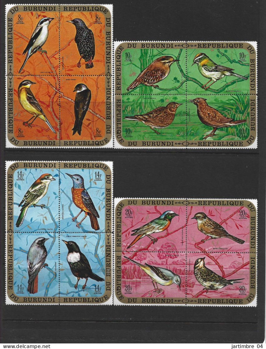 1970 BURUNDI PA 154-77** Oiseaux, Côte 125.00 - Poste Aérienne
