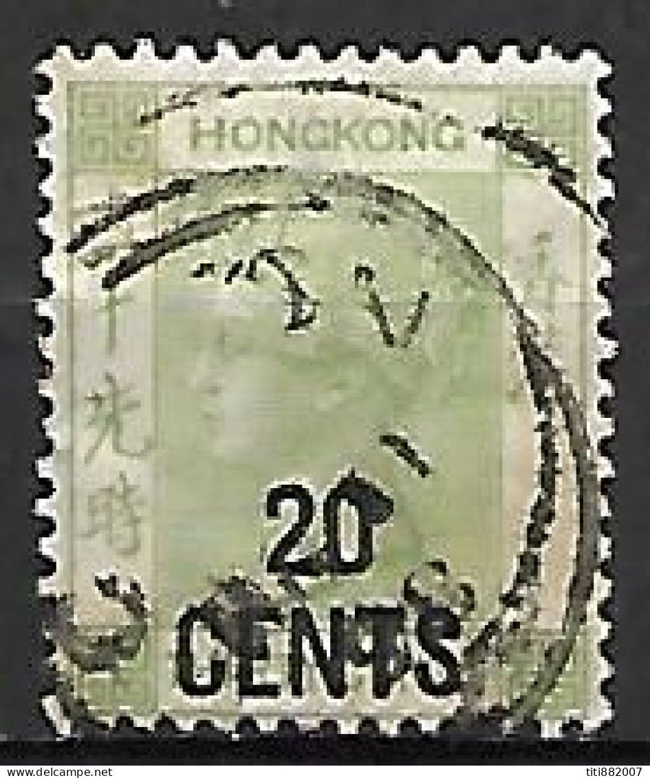 HONG KONG   -   1885.   Y&T N° 49 Oblitéré.   Surchargé .  Cote 165,00 Euros. - Used Stamps