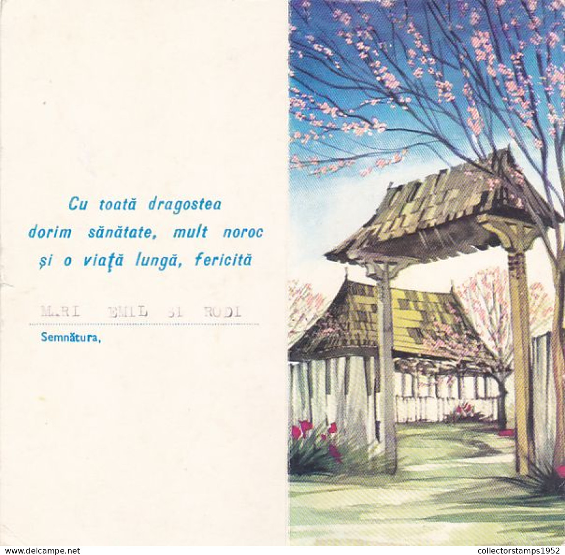 PEASANT HOUSE, LUXURY TELEGRAM, TELEGRAPH, 1973, ROMANIA - Telegraph