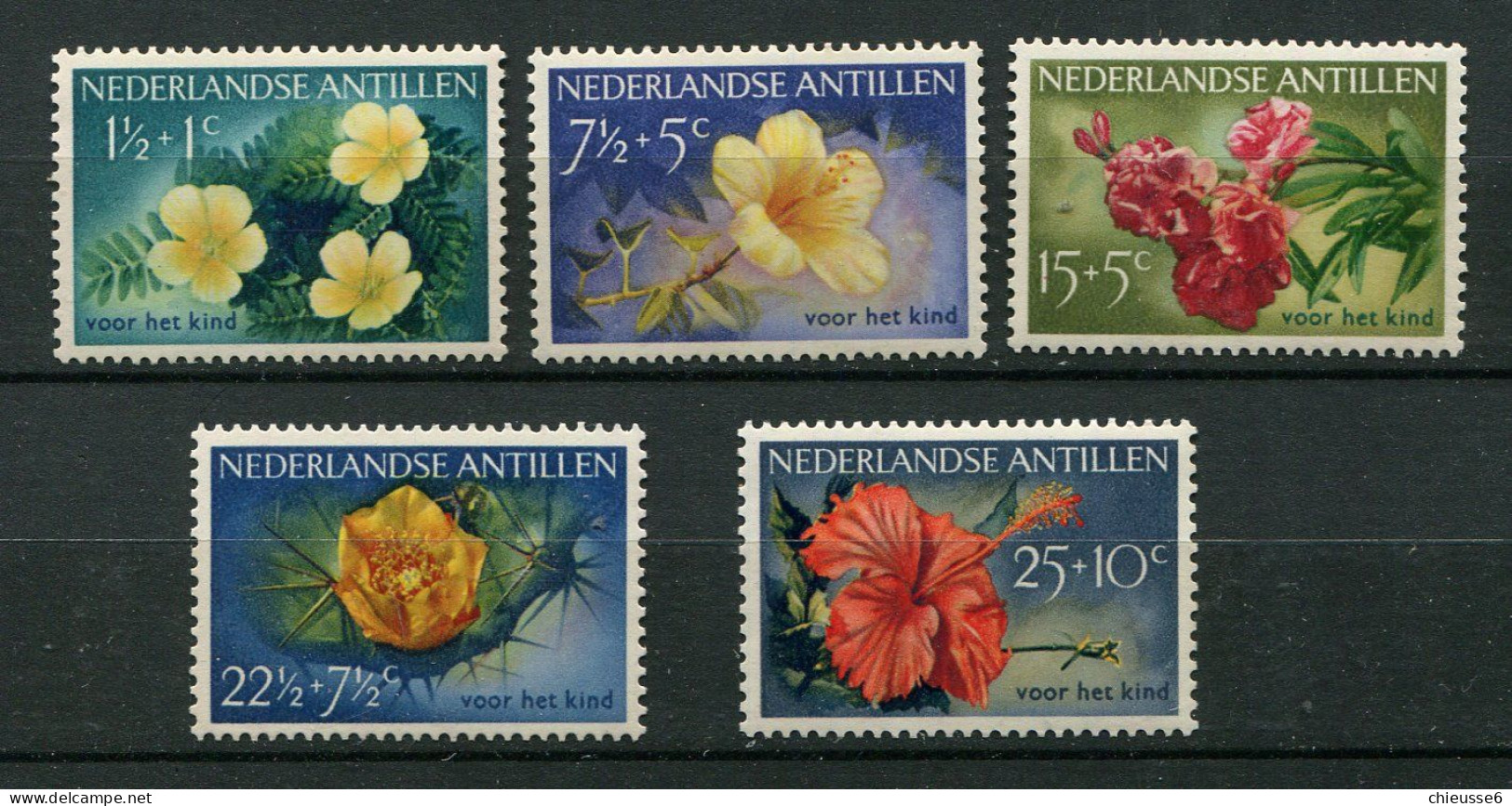 Antilles Néerlandaises ** N° 236 à 240 - Fleurs - Antilles