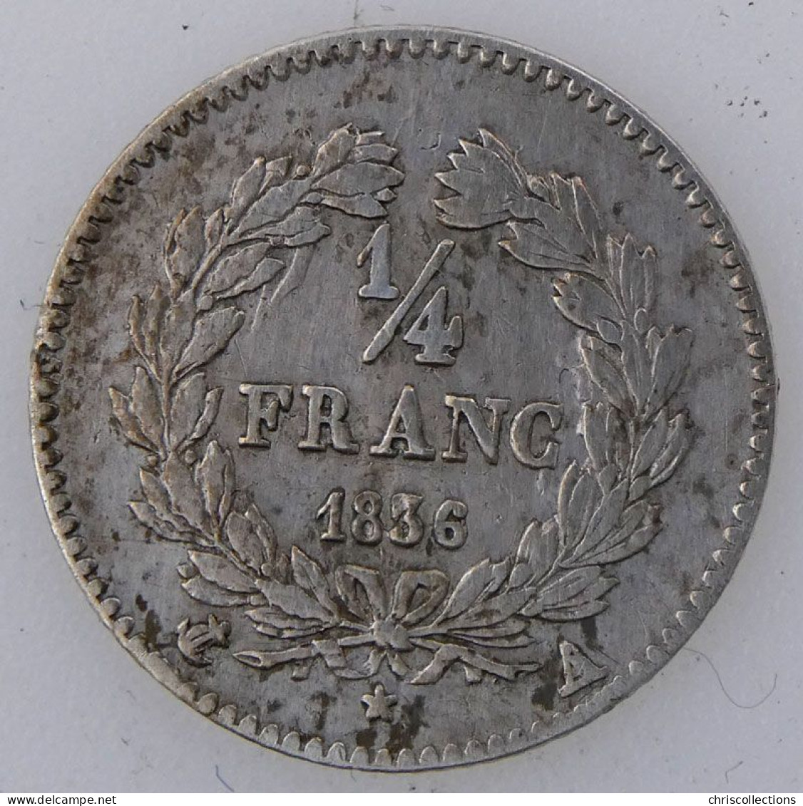 FRANCE - LOUIS PHILIPPE I - 1/4 Franc 1836A - TB+/TTB -- Gad. : 355 - 1/4 Franc