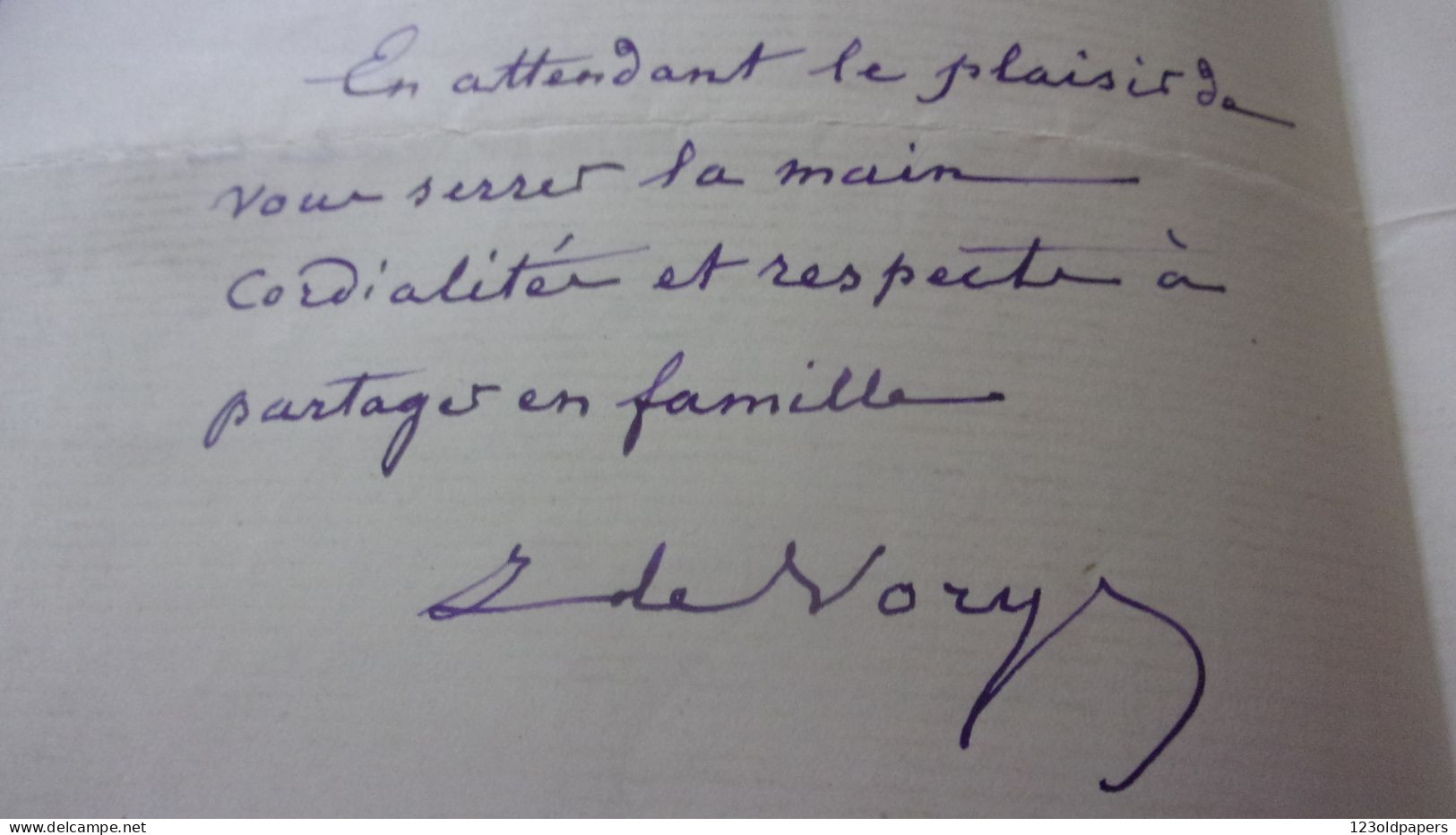 LAS 1920  François Jules Frichon Du Vignaud De Vorys INDRE 1838 1928 A SON AMI JOSEPH PIERRE CHATEAU CHARON - Writers