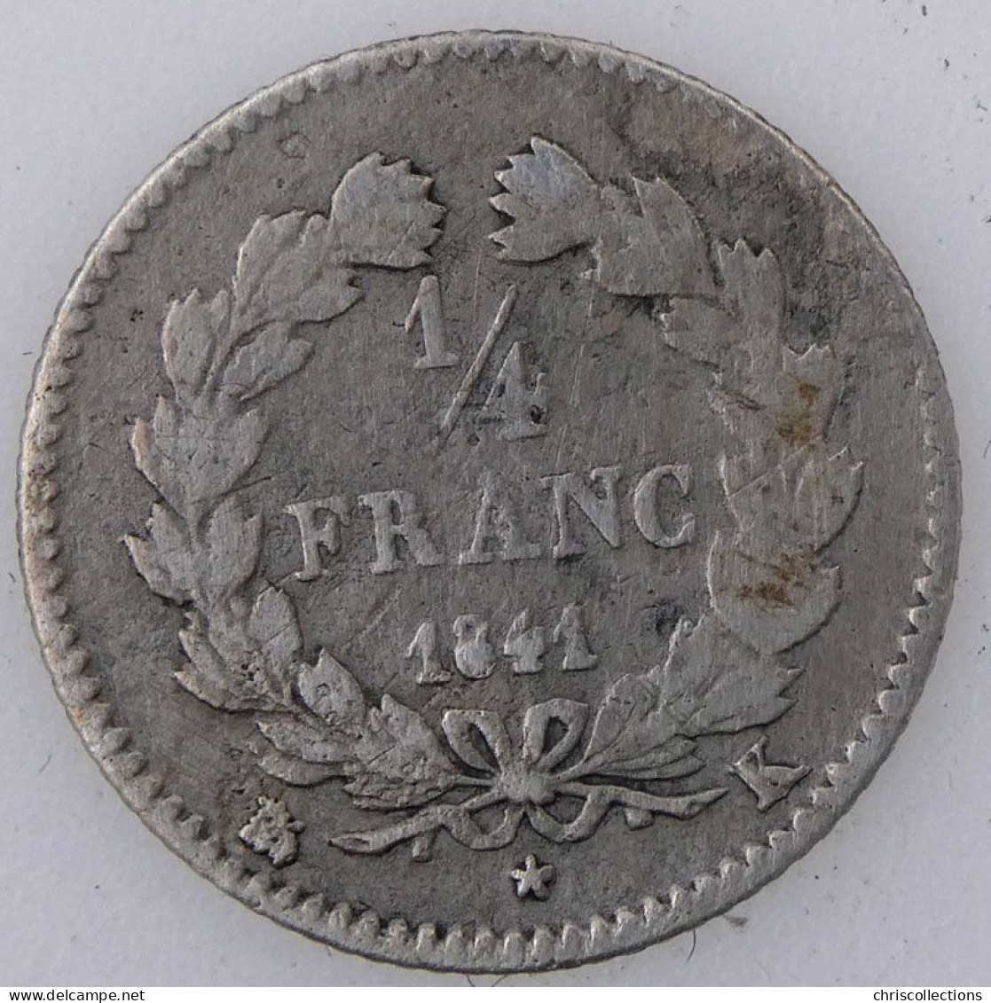 FRANCE - LOUIS PHILIPPE I - 1/4 Franc 1841K - TB -- Gad. : 355 - 1/4 Franc