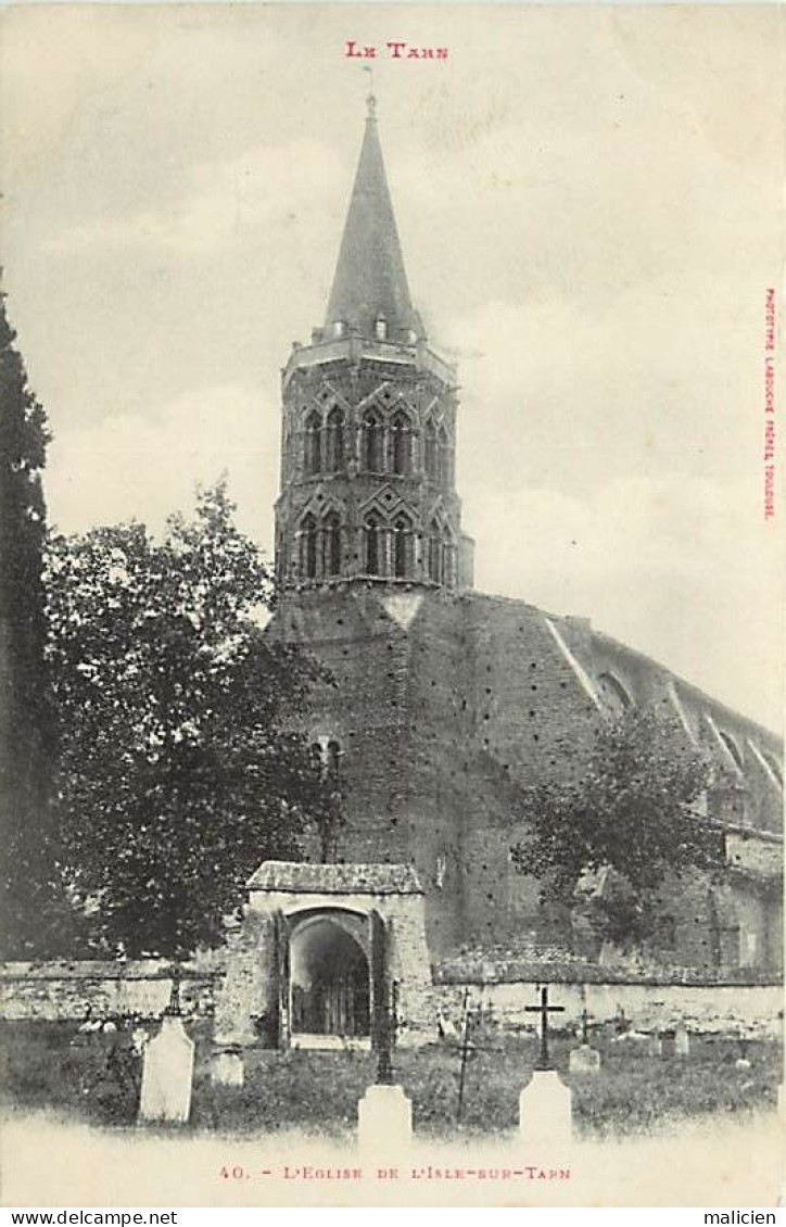 -dpts Div-ref-BJ241- Tarn - L Isle Sur Tarn - L Eglise Et Son Cimetière - - Lisle Sur Tarn