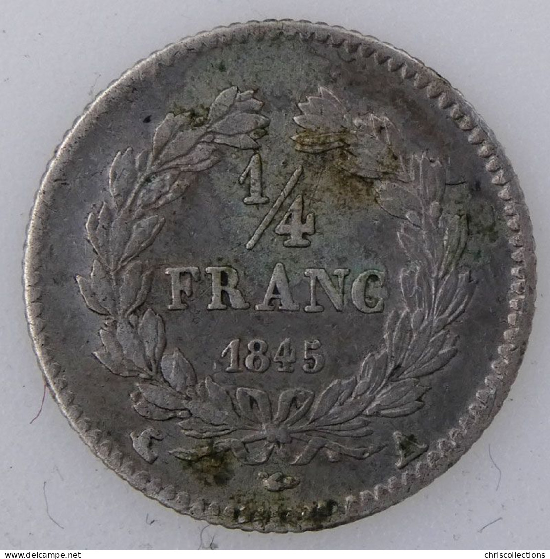 FRANCE - LOUIS PHILIPPE I - 1/4 Franc 1845A - TB+/TTB -- Gad. : 355 - 1/4 Franc