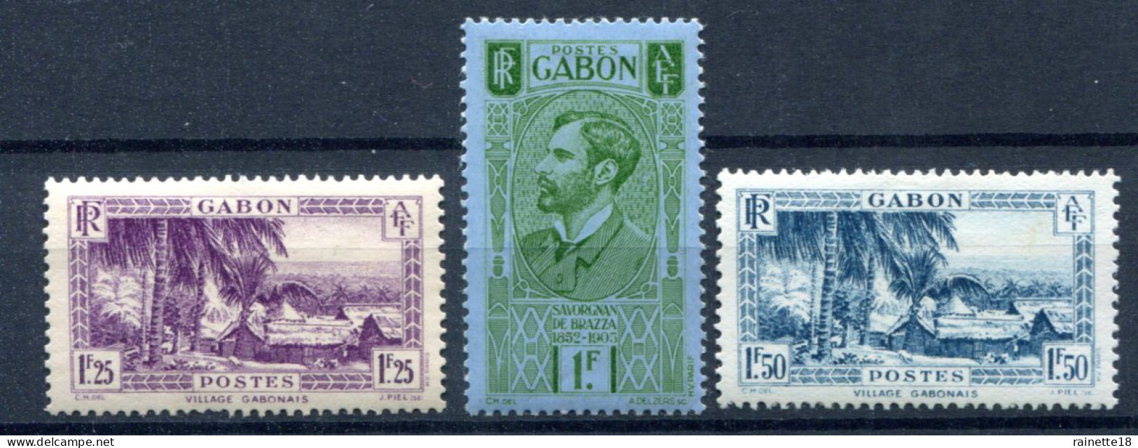 Gabon          140-140A/141 * - Unused Stamps