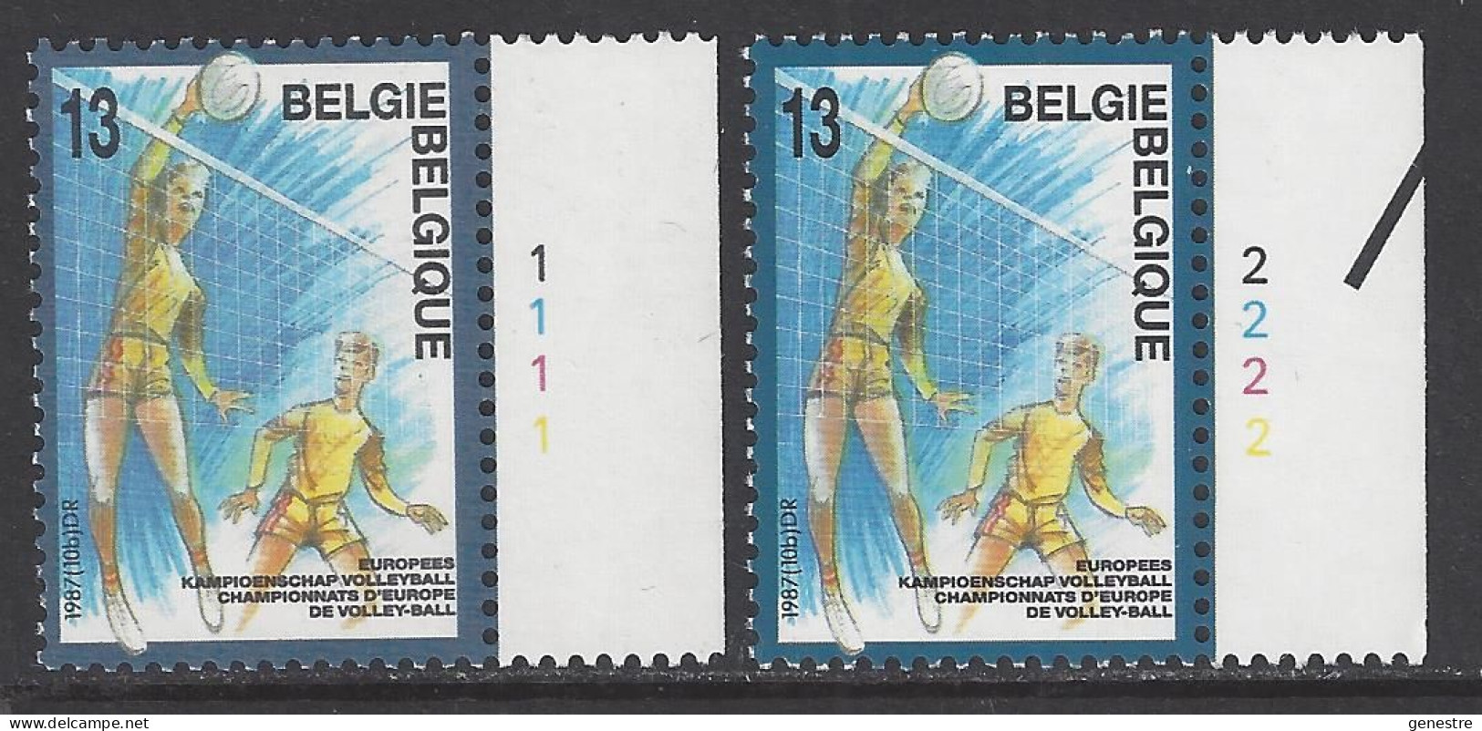 Belgique COB 2260 ** (MNH) - Planches 1 Et 2 - 1981-1990