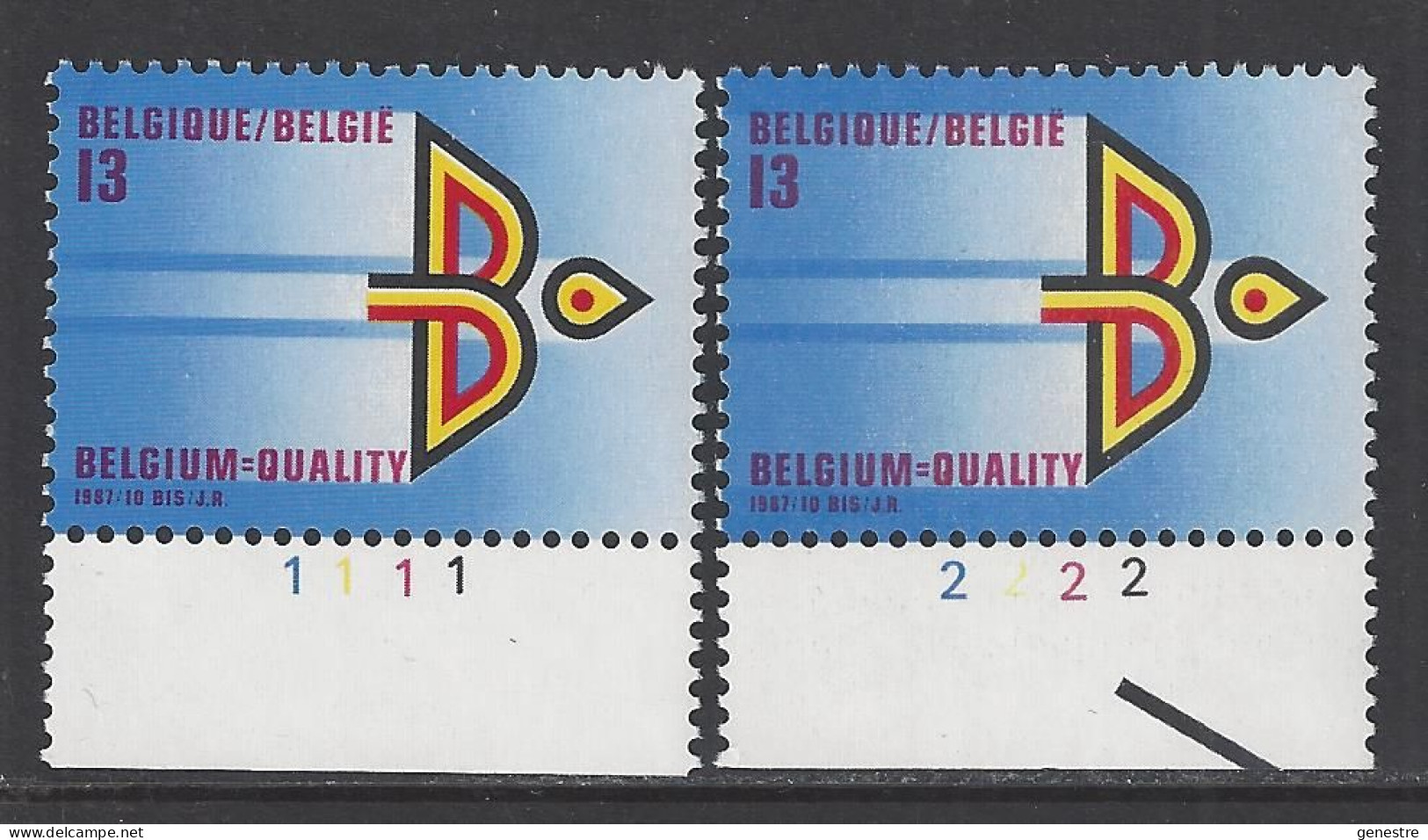 Belgique COB 2262 ** (MNH) - Planches 1 Et 2 - 1981-1990