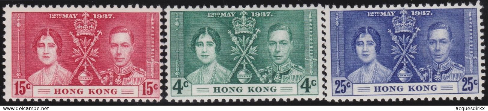 Hong Kong   .  SG  .   137/139  (2 Scans)      .    *   .      Mint-hinged - Nuevos