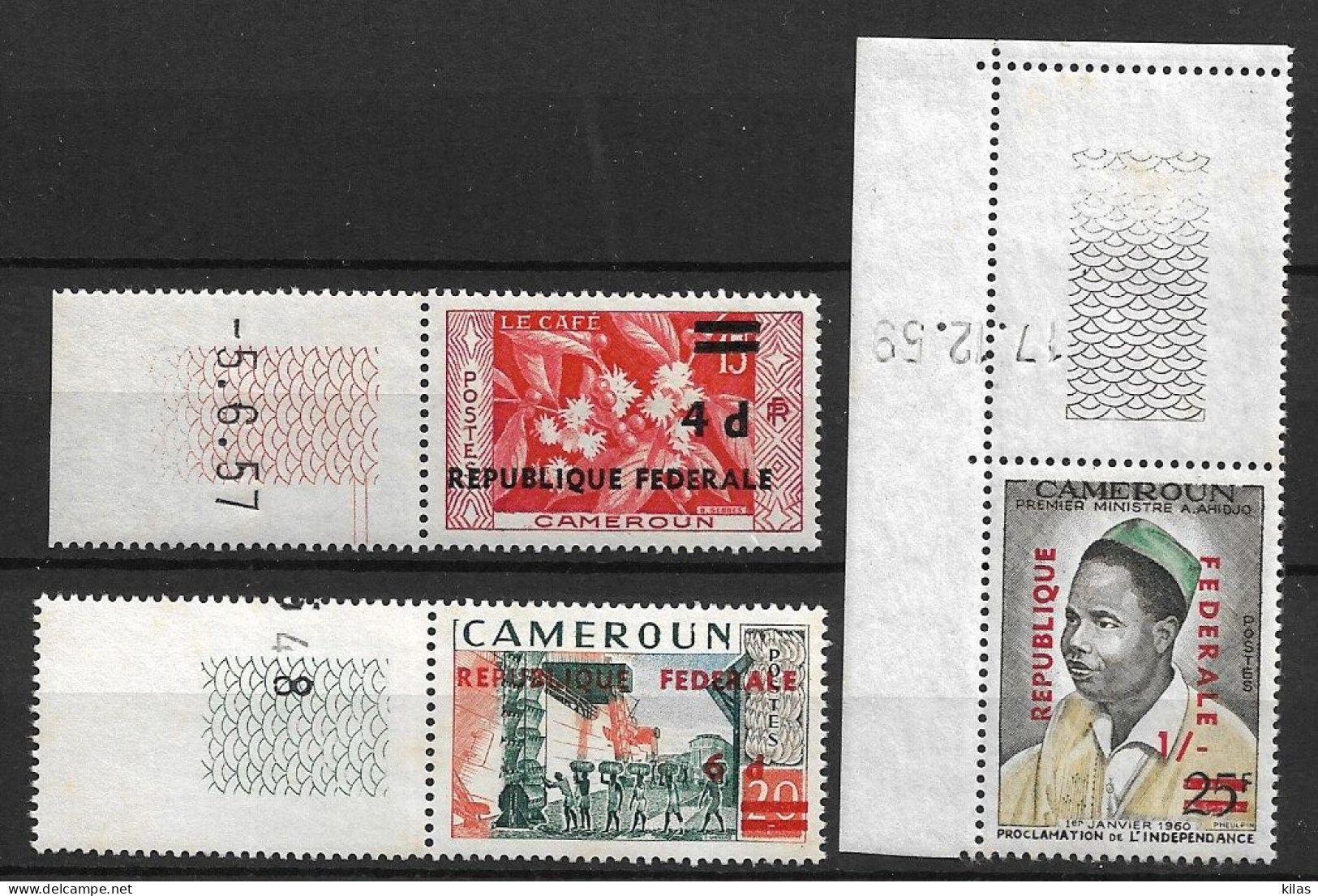CAMEROON 1961  SURCHARGES MNH - Cameroun (1960-...)