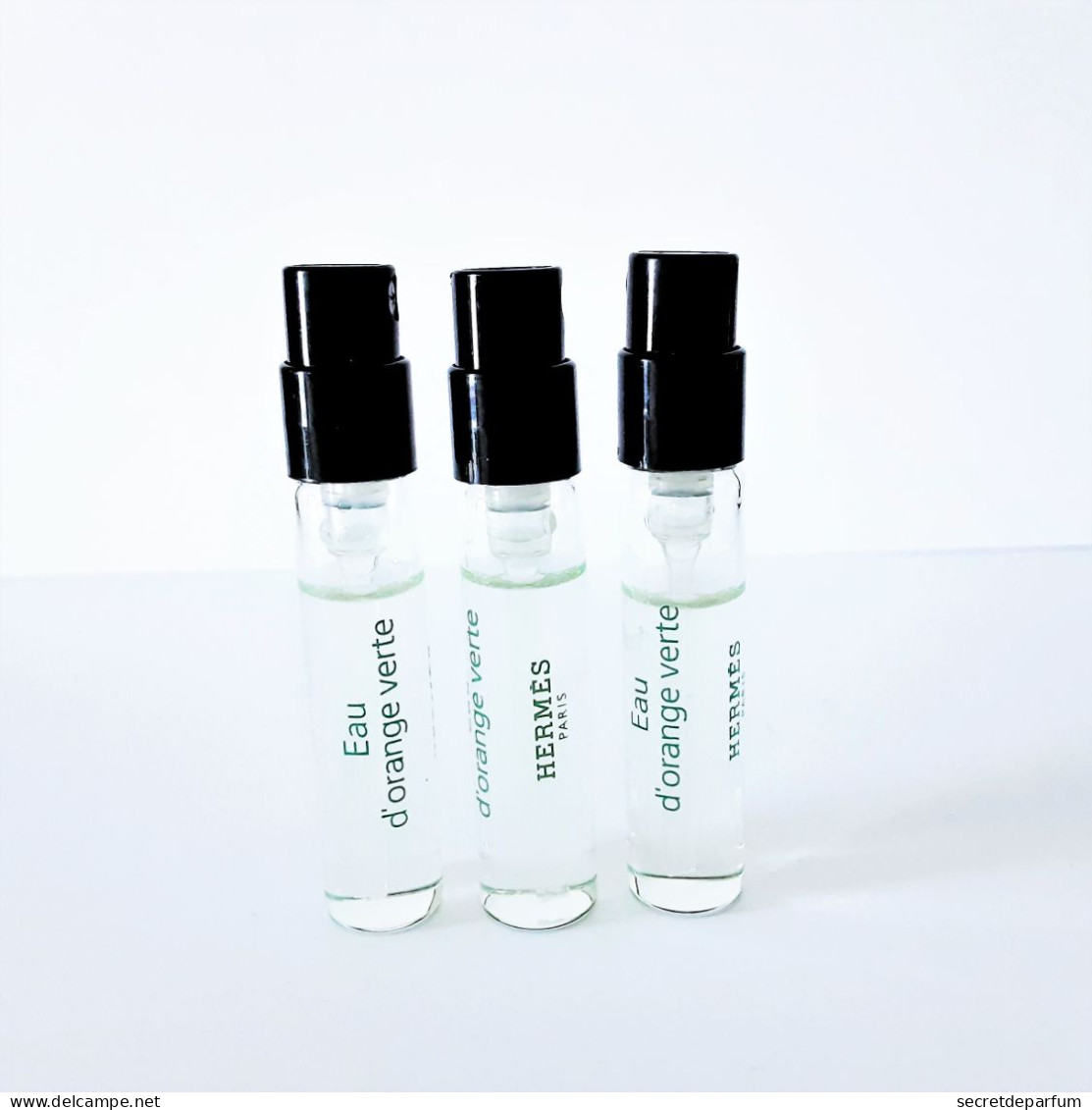 3 échantillons Parfum Tubes   EAU D'ORANGE VERTE  De  HERMES EDT - Parfumproben - Phiolen