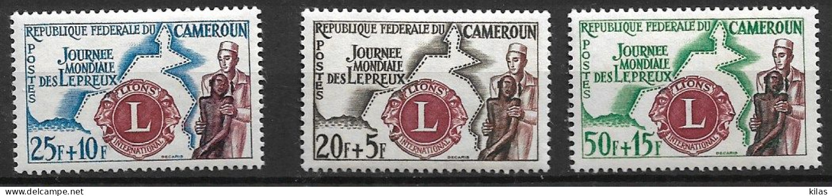 CAMEROON 1962 WORLD LEPER DAY, LYONS CLUB MNH - Cameroun (1960-...)