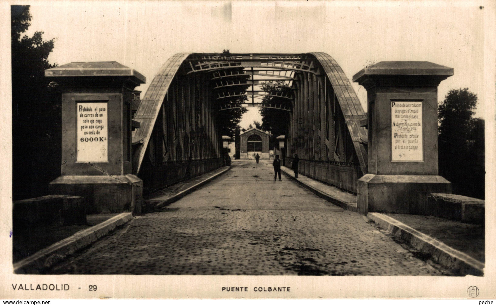 N°104375 -cpa Valladolid -Puente Colgante- - Valladolid