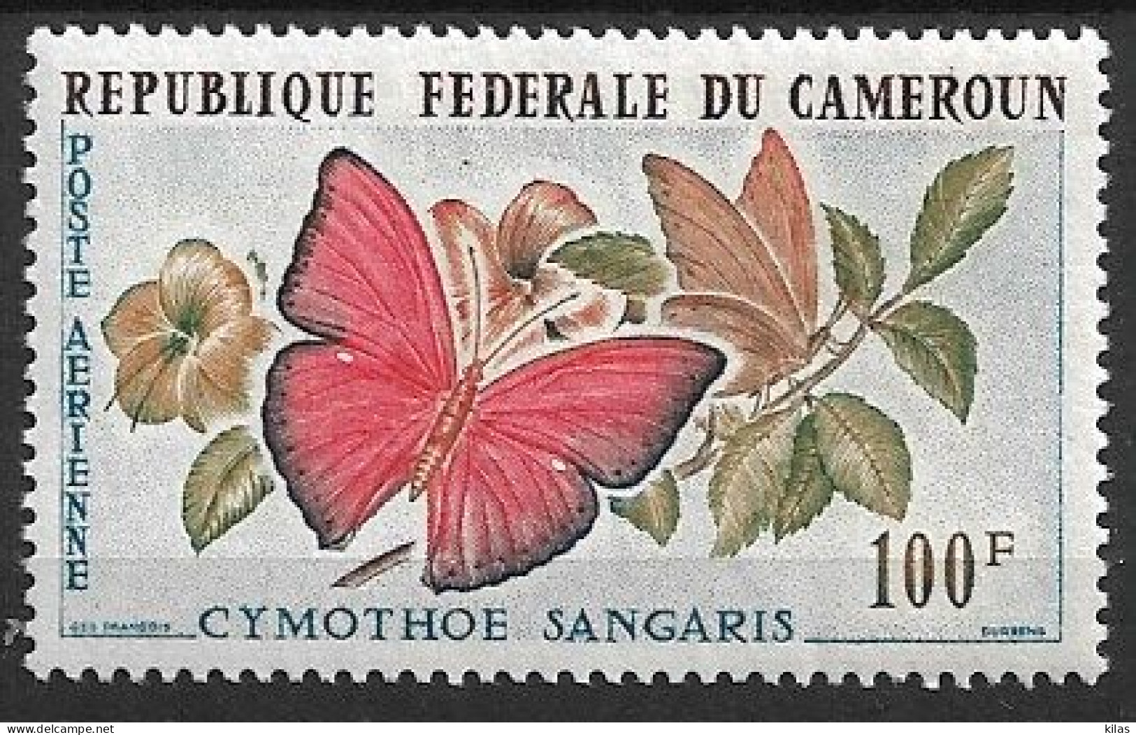 CAMEROON 1962 AIRMAIL BUTTERFLIE MNH - Cameroun (1960-...)