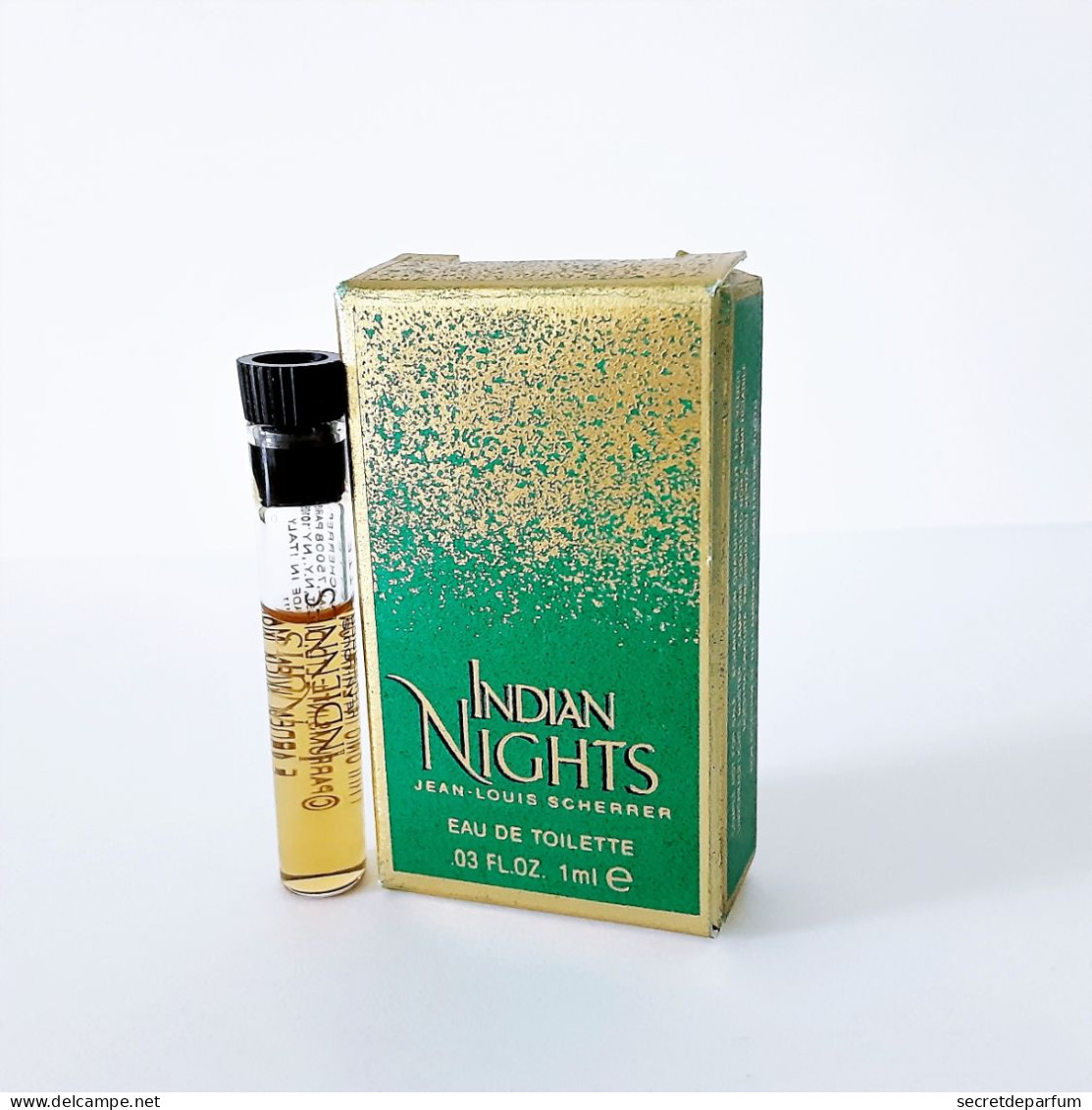 Miniatures De Parfum  ÉCHANTILLON   NUITS INDIENNES De JEAN LOUIS SCHERRER    EDT  1 Ml  + Boite - Echantillons (tubes Sur Carte)