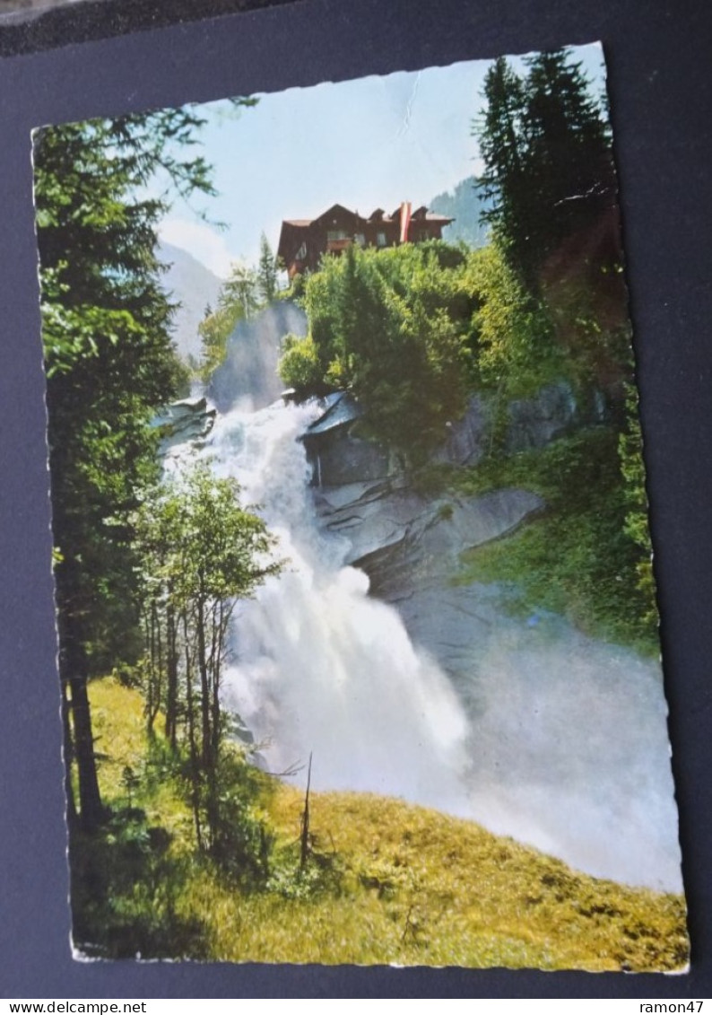 Mittlerer Krimmler Wasserfall Mit Alpengasthof "Schönangerl" - Montana-Postkartenverlag, Farbaufnahme CKL 2 - Krimml