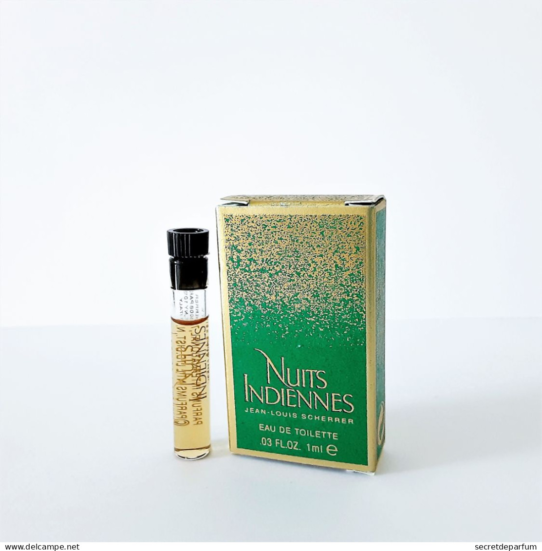 Miniatures De Parfum  ÉCHANTILLON   NUITS INDIENNES De JEAN LOUIS SCHERRER    EDT  1 Ml  + Boite - Echantillons (tubes Sur Carte)