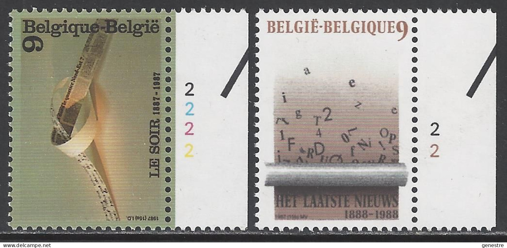 Belgique COB 2271 ** (MNH) - Planche 2 - 1981-1990