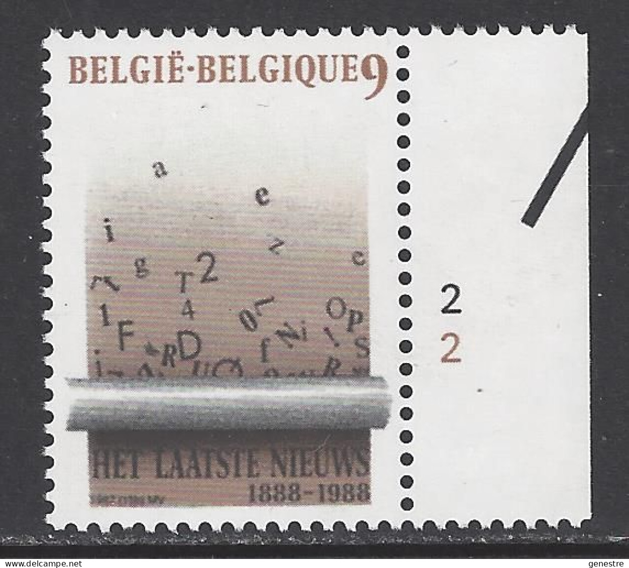 Belgique COB 2272 ** (MNH) - Planche 2 - 1981-1990