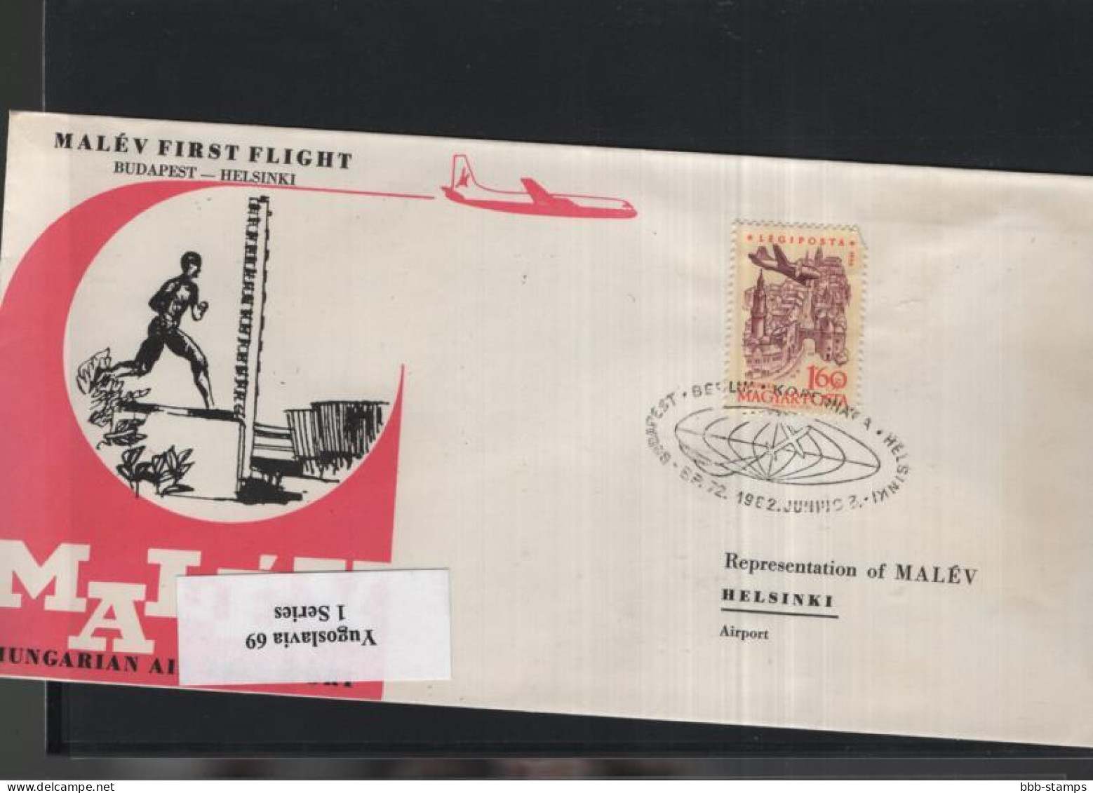 Ungarn Michel Cat.No. FFC Malev Budapest - Helsinki - Storia Postale