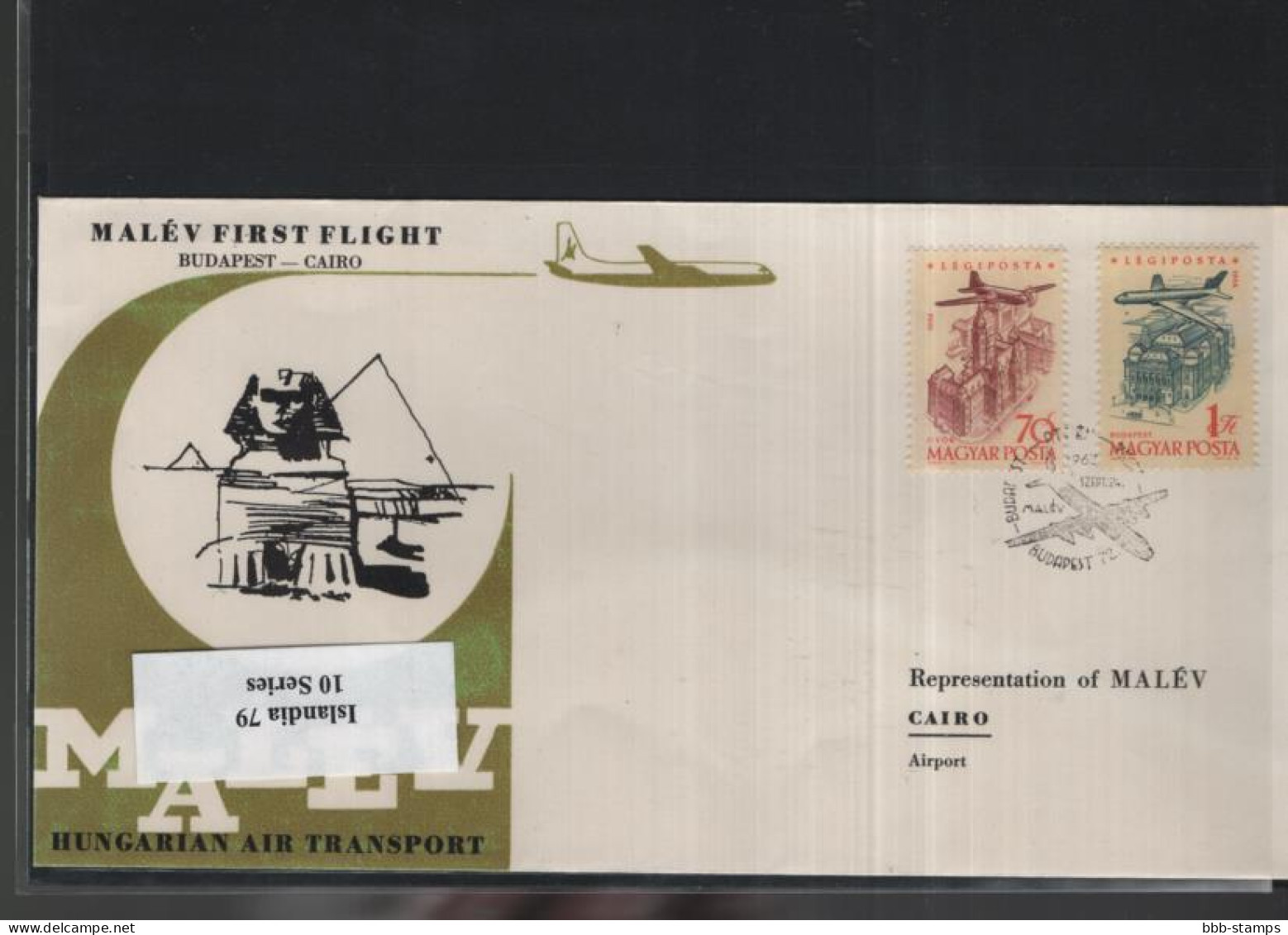 Ungarn Michel Cat.No. FFC Malev Budapest - Cairo - Storia Postale