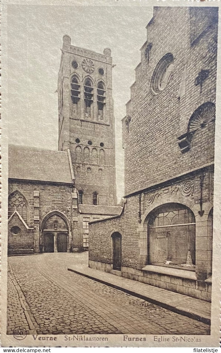 Veurne St Niklaaskerk Getrokken Uit De Ooststraat - Veurne