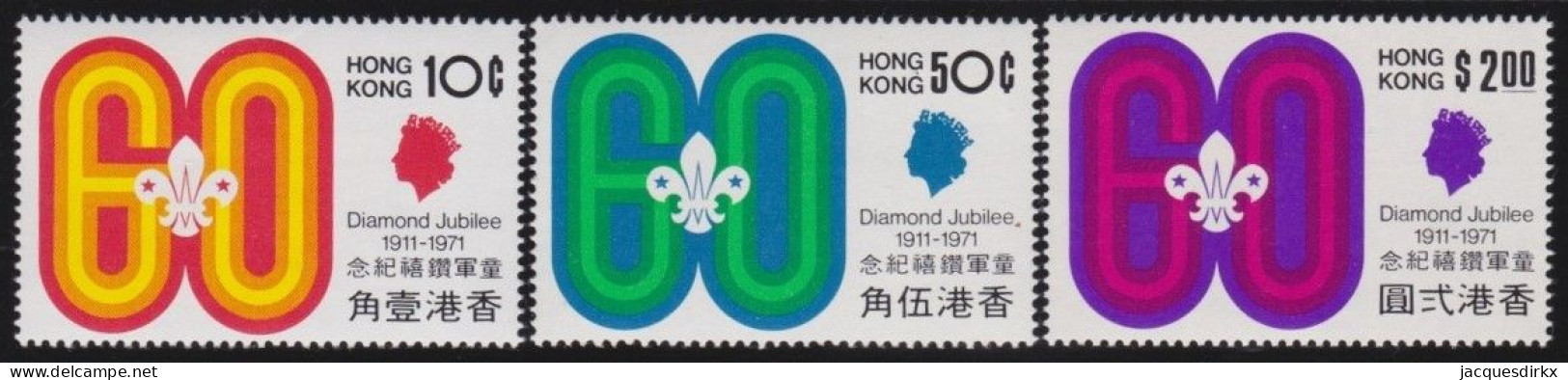 Hong Kong   .  SG  .   270/272    (2 Scans)      .    *   .      Mint-hinged - Nuovi