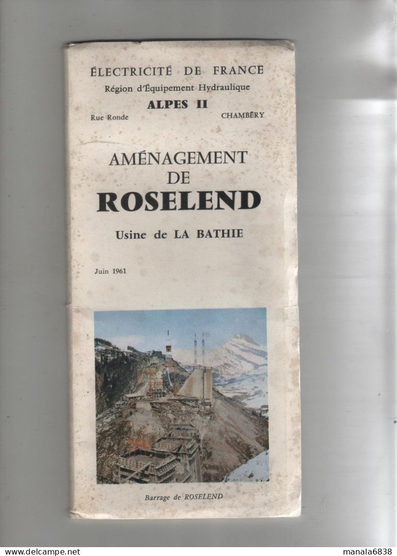 Aménagement Roselend Usine De La Bathie 1961 - Obras Públicas