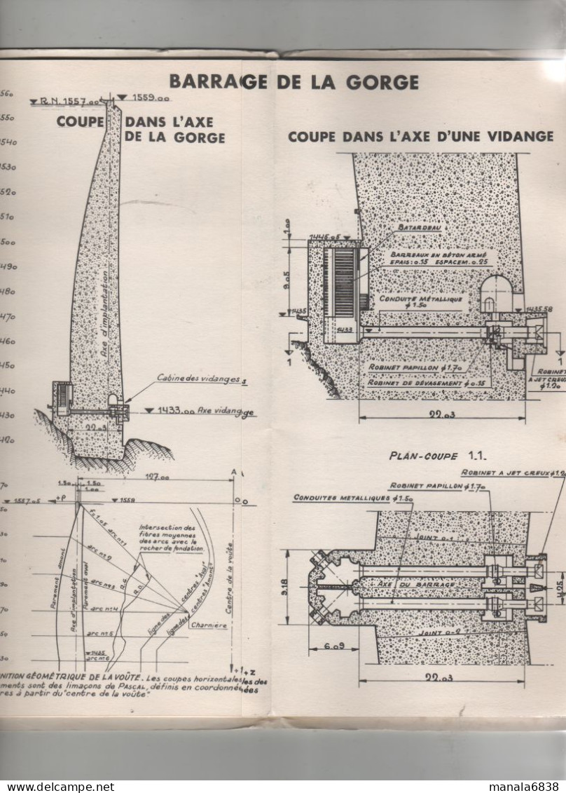 Aménagement Roselend Usine De La Bathie 1961 - Obras Públicas