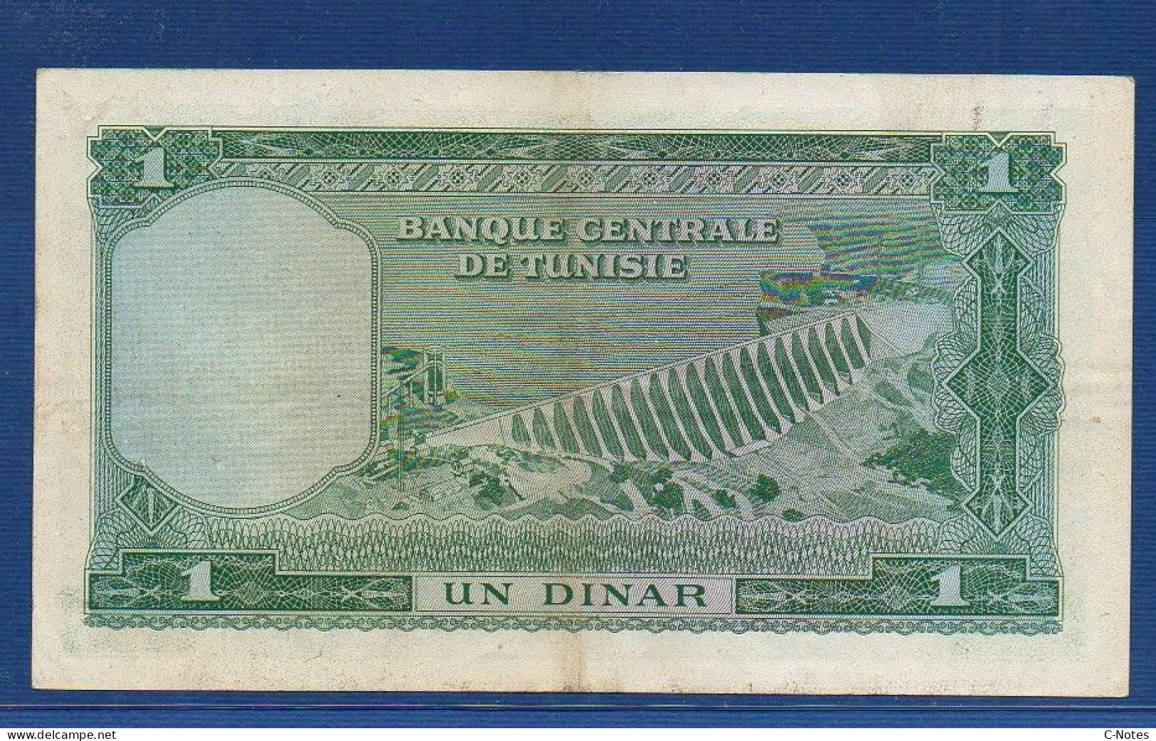 TUNISIA - P.58 – 1 Dinar ND (1958) AXF, S/n B/5 865869 - Tunisie