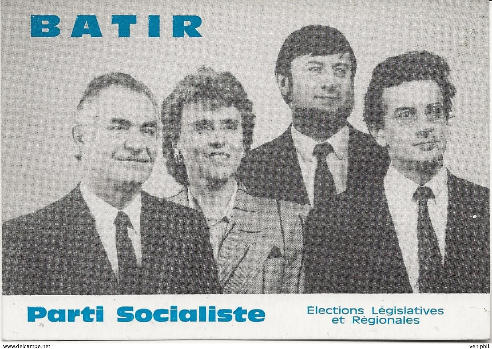 CARTE - PARTI SOCIALISTE - ELECTIONS LEGISLATIVES ET REGIONALES -REUNION PUBLIQUE  MONTMORILLON  -28021986 - Partidos Politicos & Elecciones