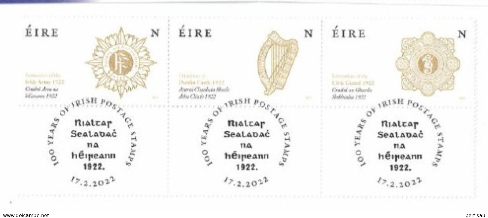 100 Years Irish Posta Stamps Speciale Afstempeling 2022 - Gebruikt
