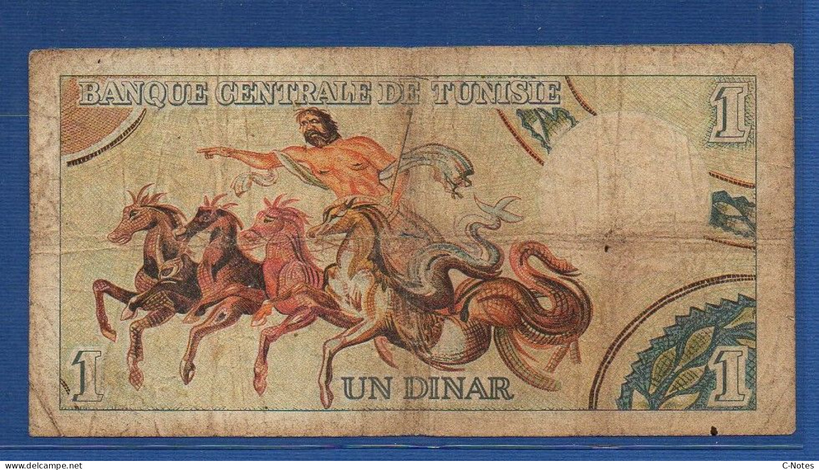 TUNISIA - P.63 – 1 Dinar 1965 F, S/n B/15 257406 - Tunisie