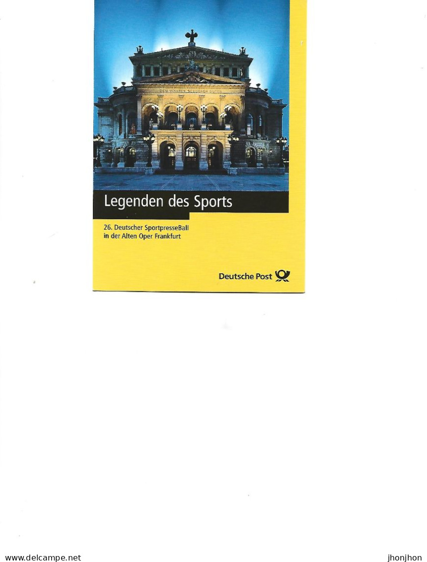 Germany - Postcard Used 2007 - Legends Of Sport - German Sports Press Ball In The Old Opera In Frankfurt,  10.11.2007 - Covers & Documents