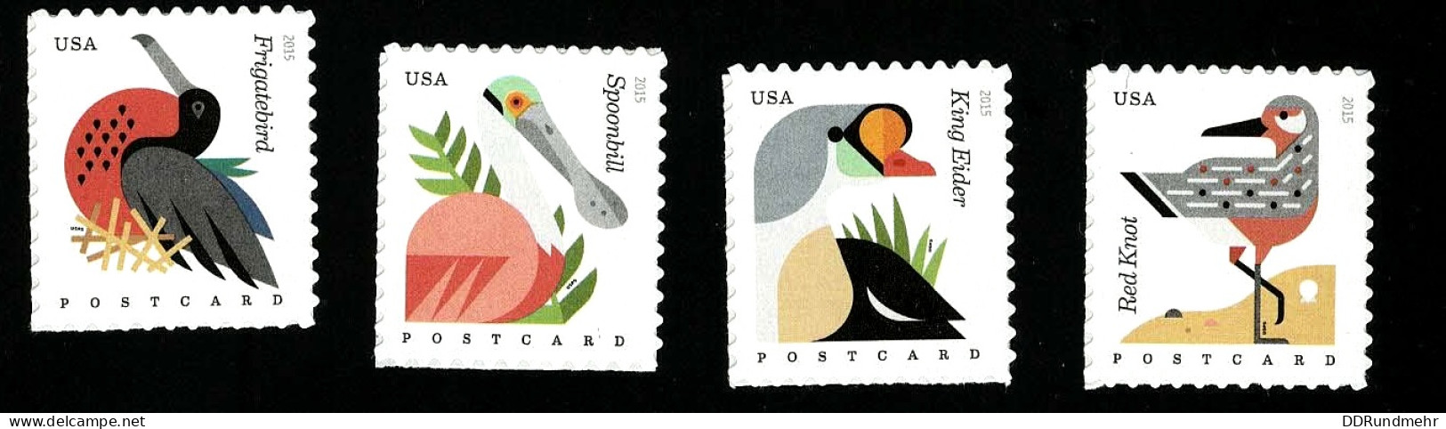 2015 Küstenvögel Michel US 5174BA - 5177BA Stamp Number US 4991 - 4994 Yvert Et Tellier US 4815 - 4818 Xx MNH - Neufs